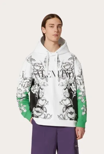 VALENTINO  |Street Style Long Sleeves Logo Luxury Sweatshirts