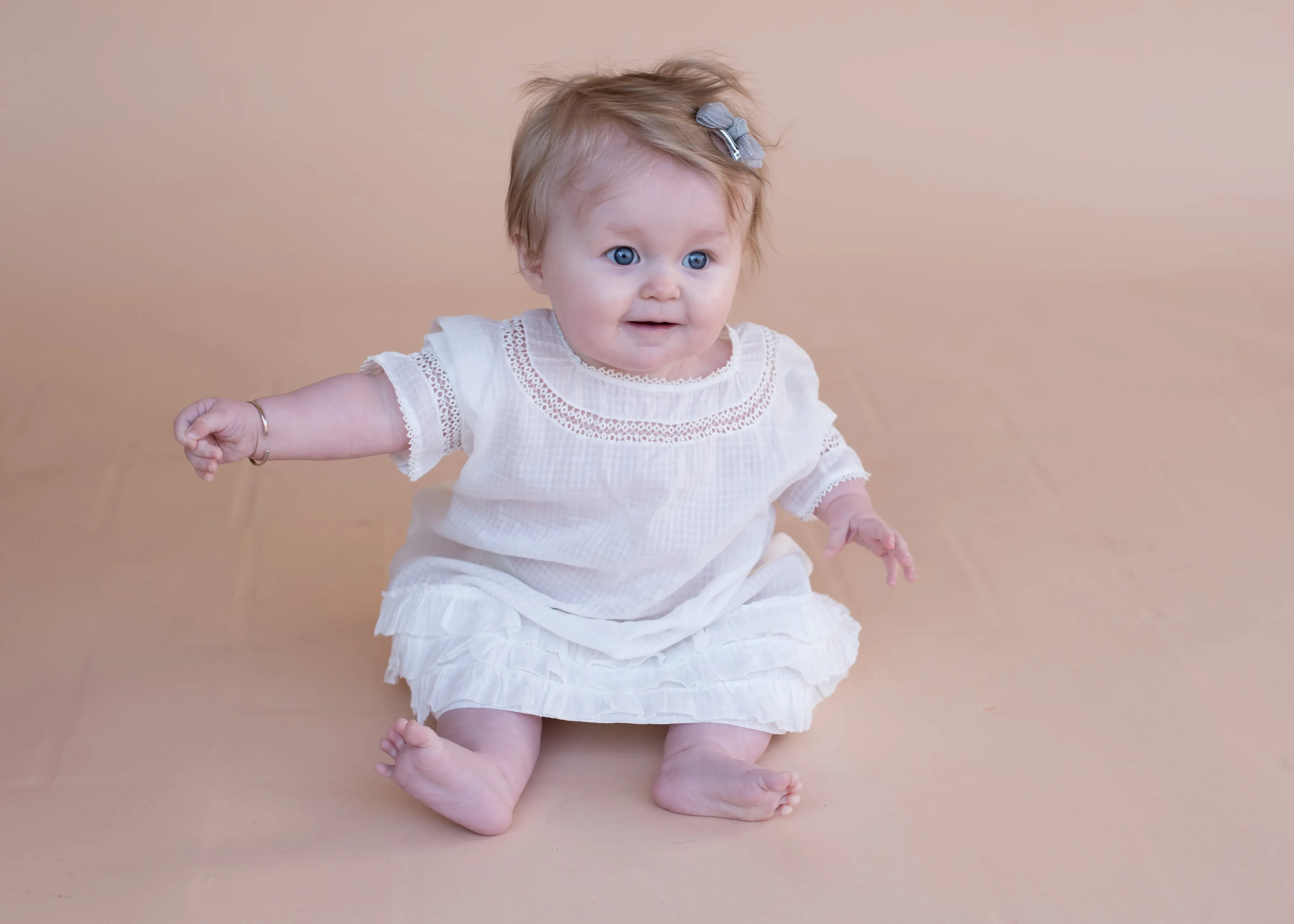 Vintage Eyelet + Ruffle Babygirl Dress