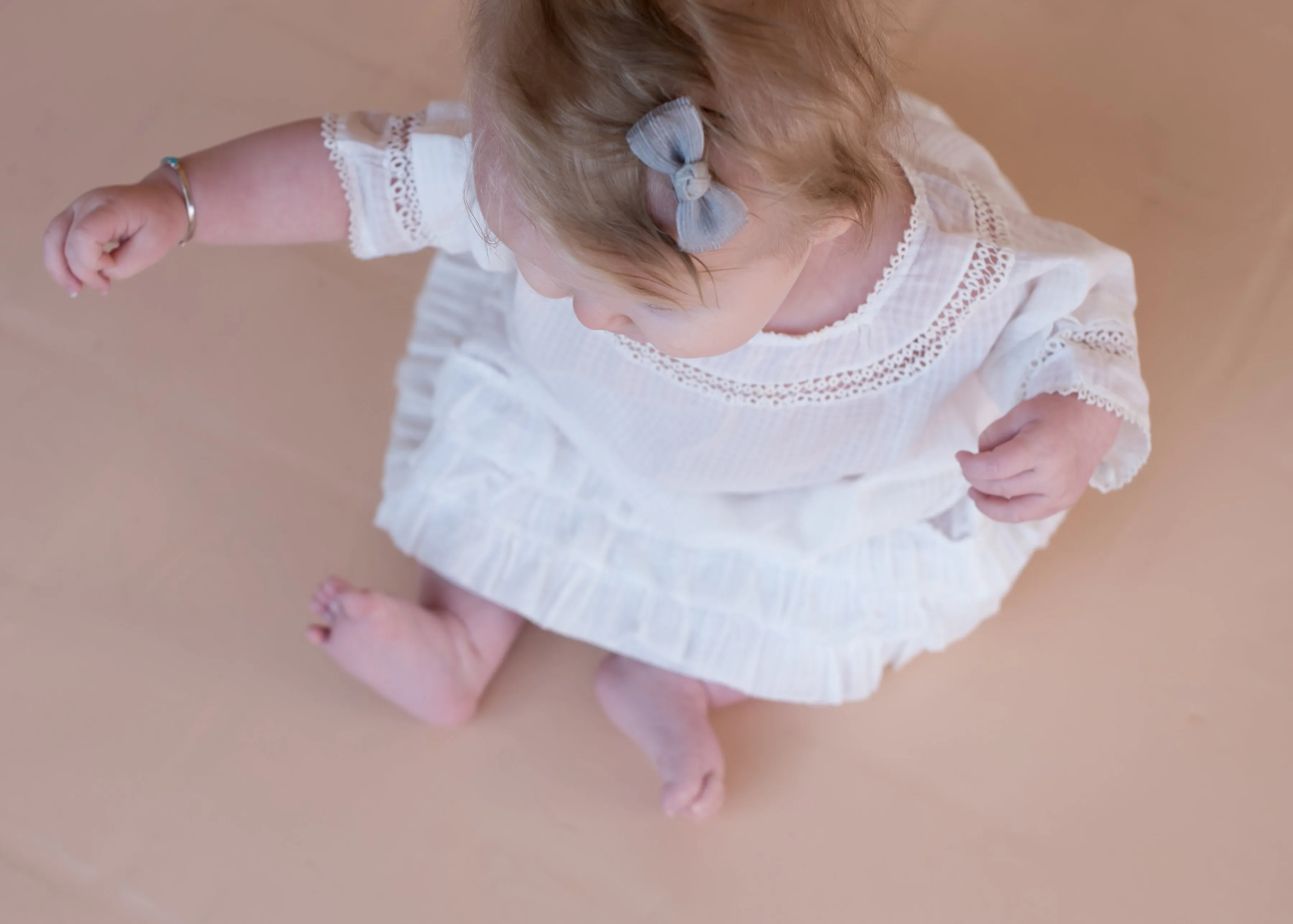 Vintage Eyelet + Ruffle Babygirl Dress