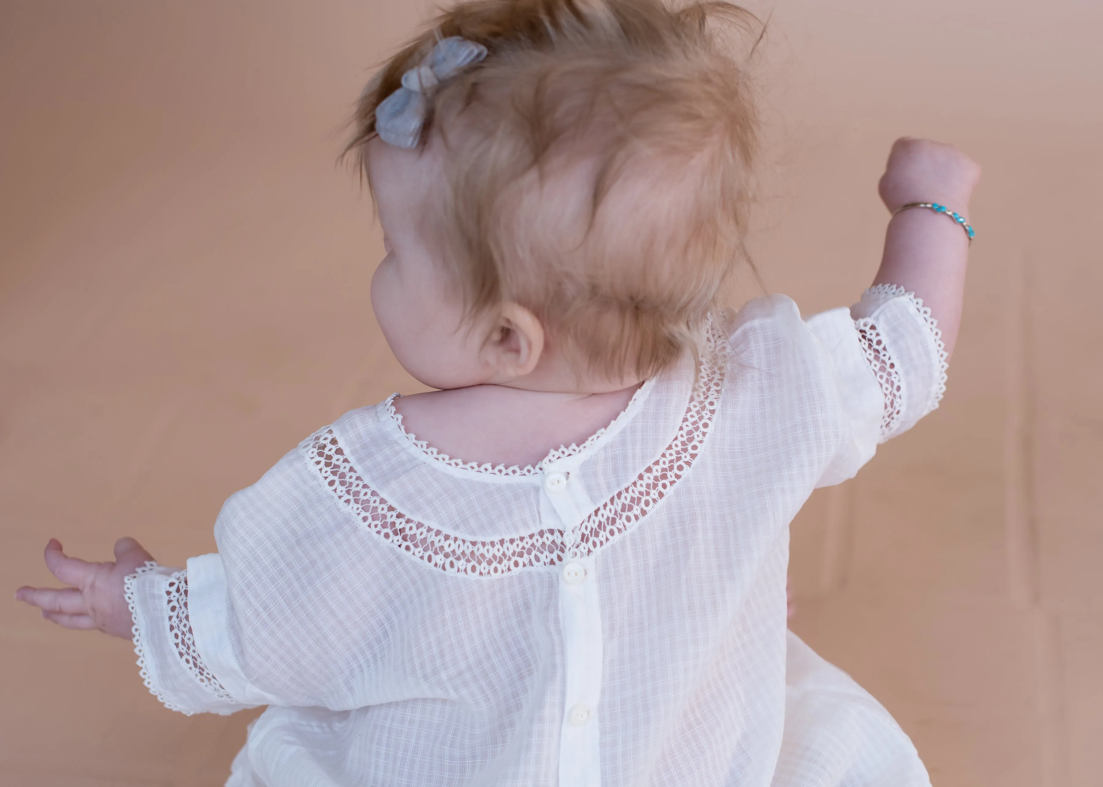 Vintage Eyelet + Ruffle Babygirl Dress