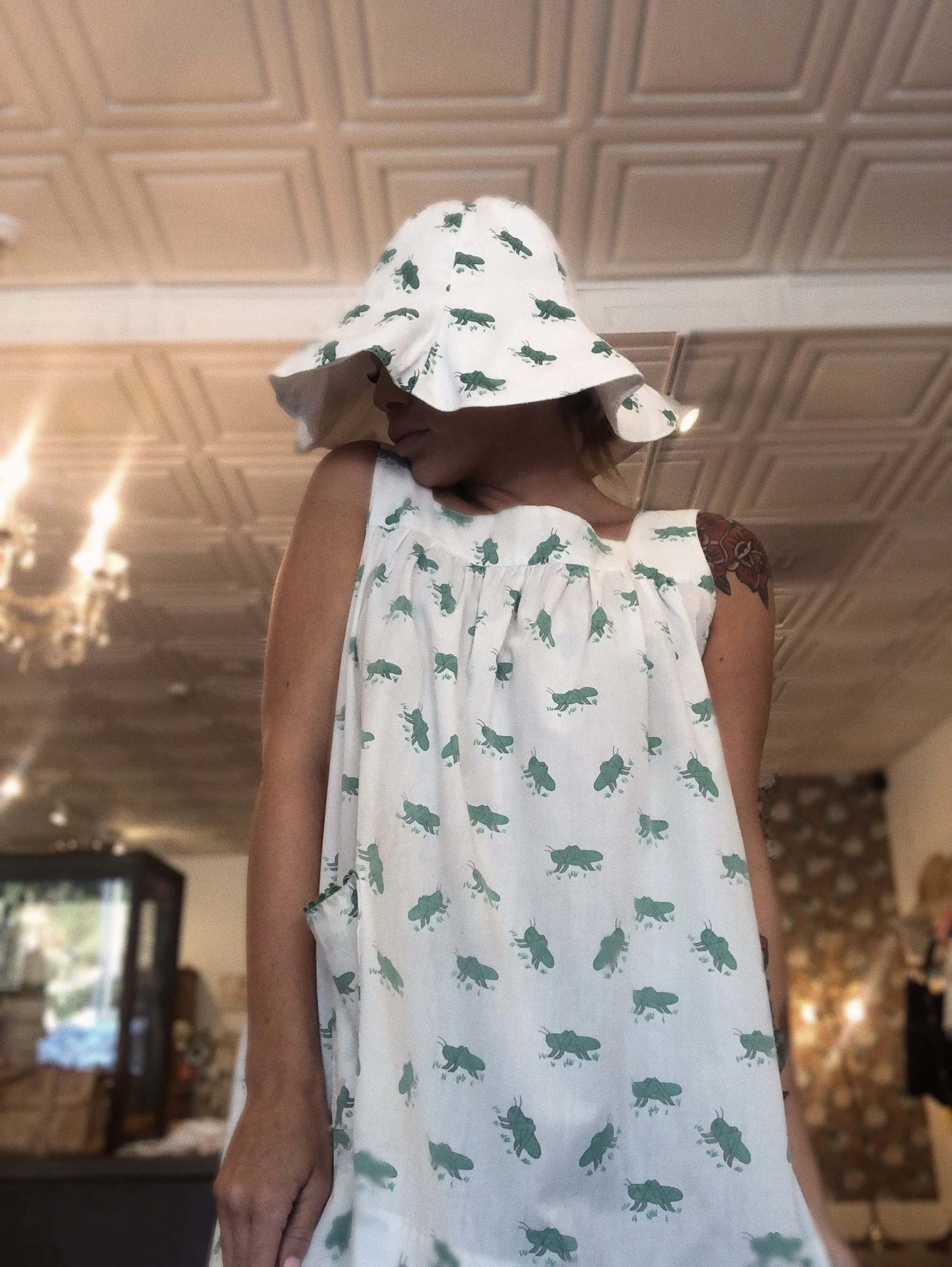 Vintage Grasshopper Dress