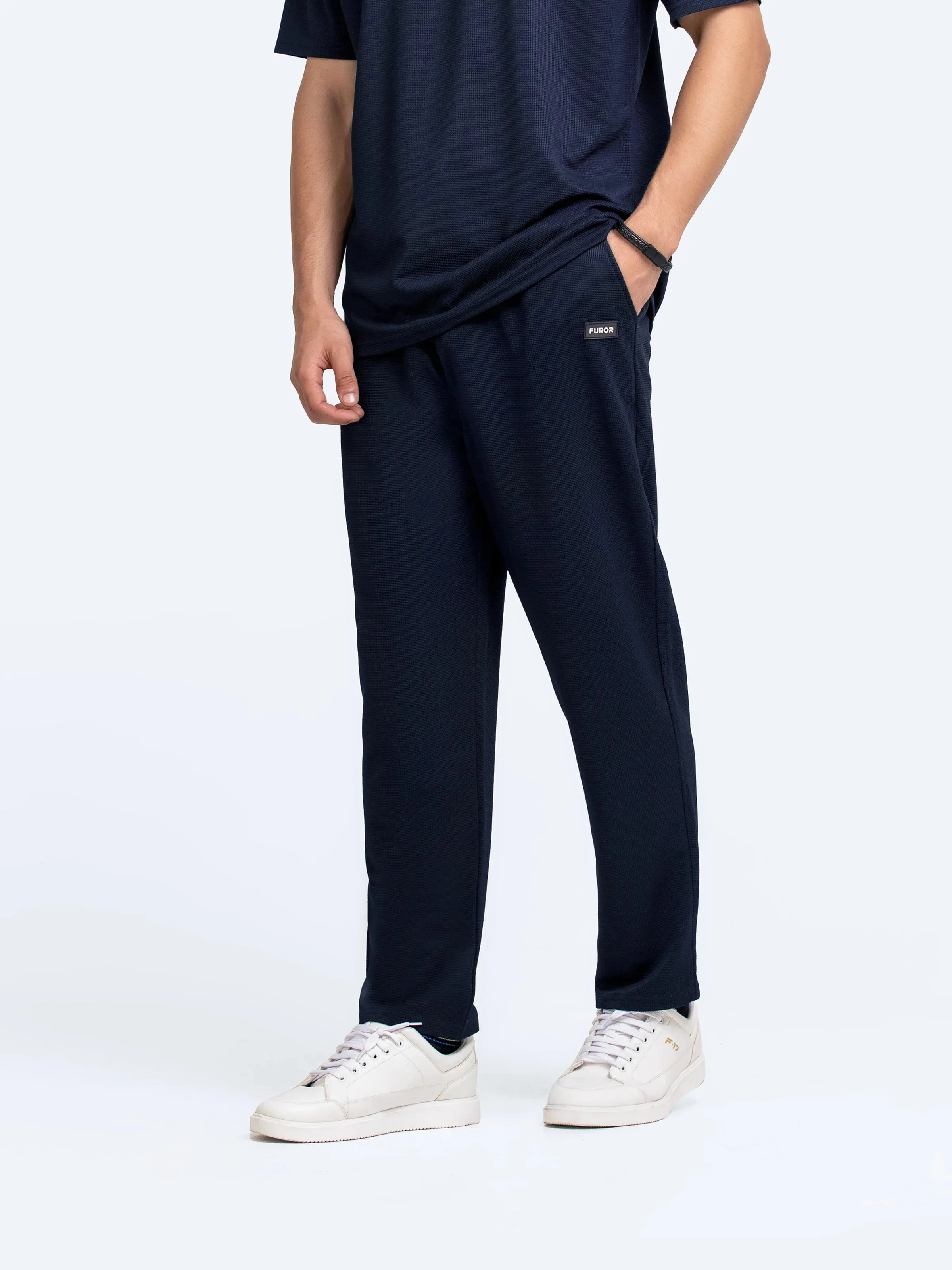 Waffle Knit Co-Ord Set Jog Pant - FMBT24-053