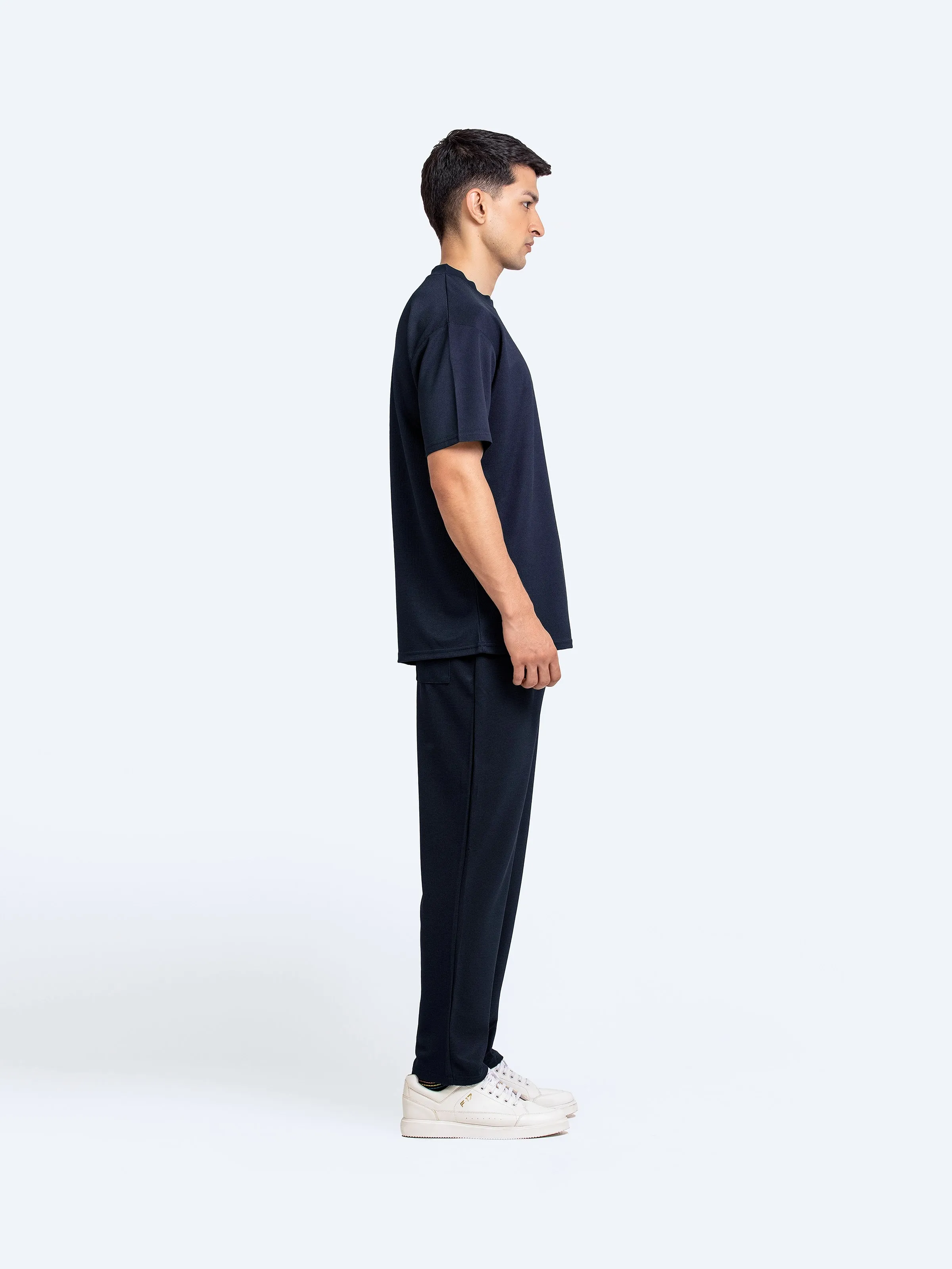 Waffle Knit Co-Ord Set Tee - FMTTS24-053