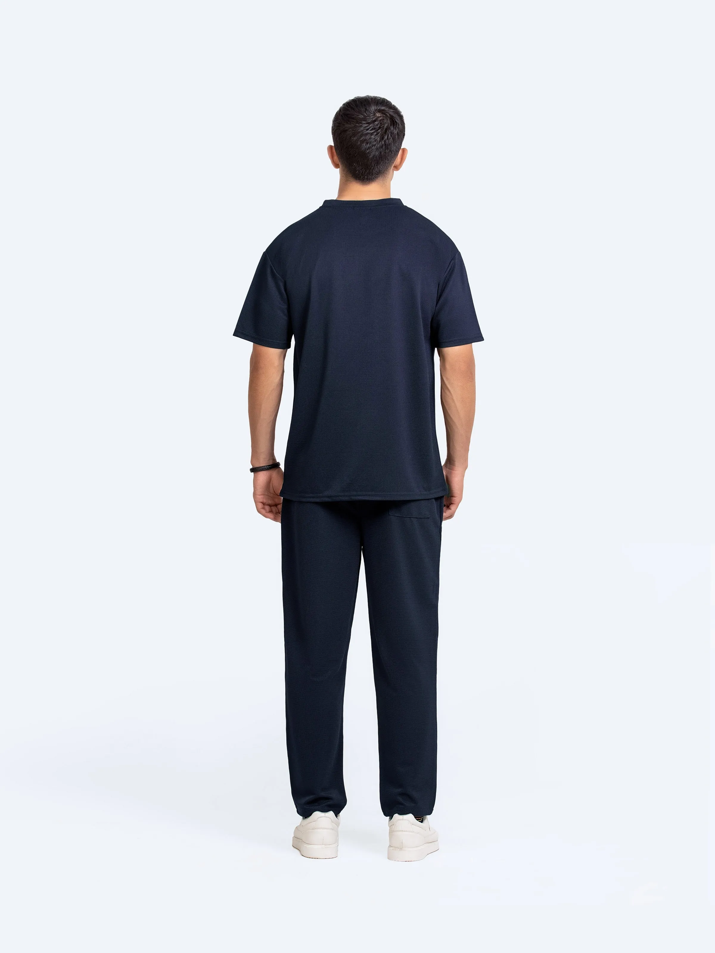 Waffle Knit Co-Ord Set Tee - FMTTS24-053