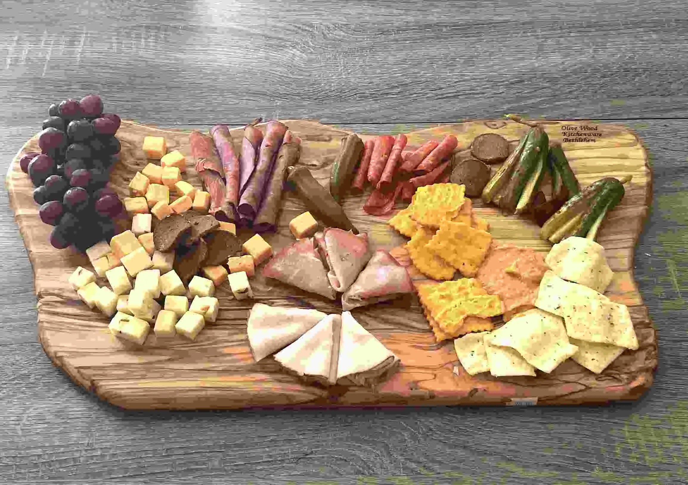 Wooden Cutting Boards / Charcuterie Board ( Set of 3) Handmade from Olive Wood Grown in Holy Land