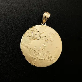 World is Mine Globe DC 10K Yellow Gold Pendant