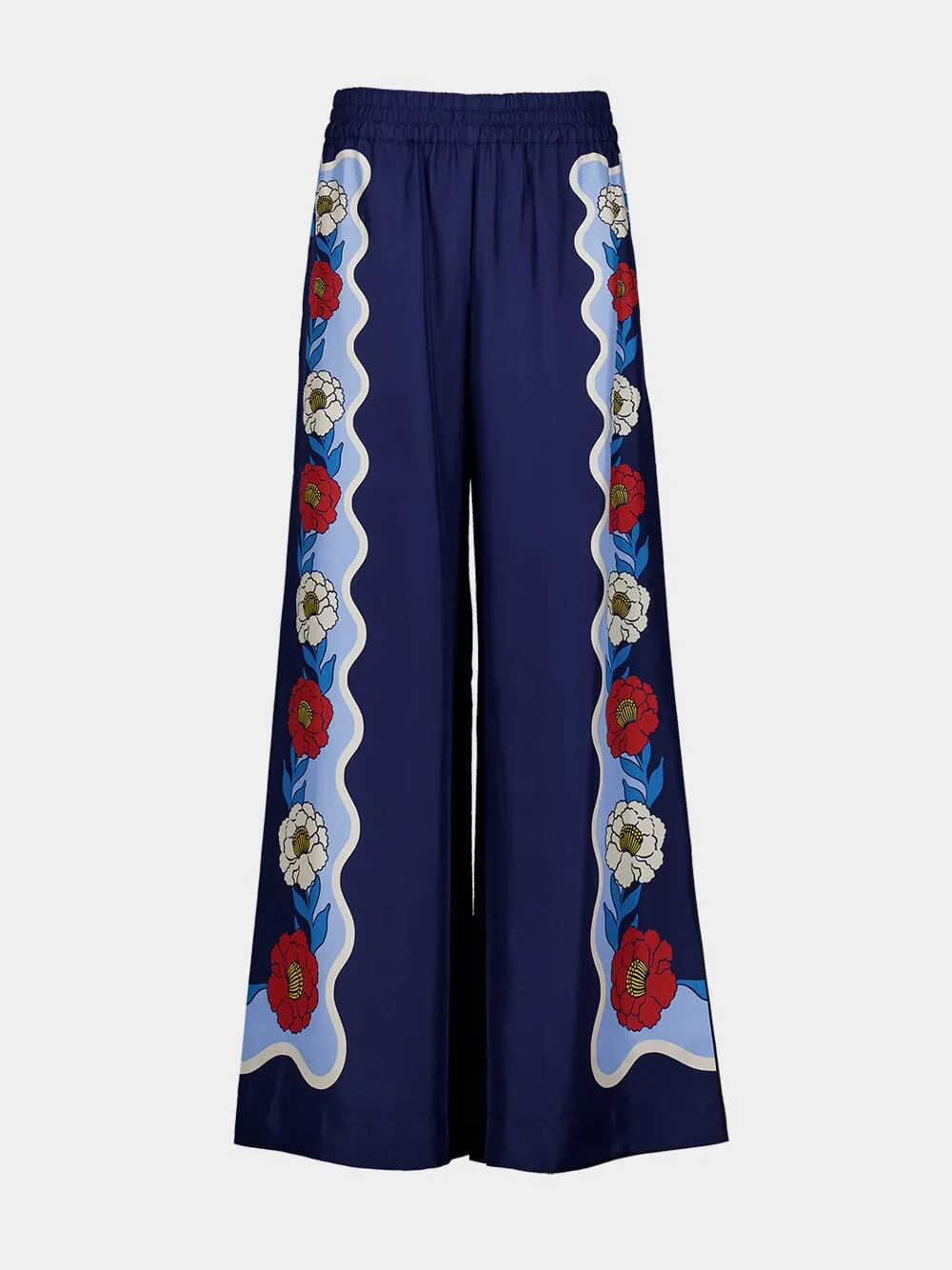 x Orlebar Brown Whitsun Placée Blue Palazzo Pants