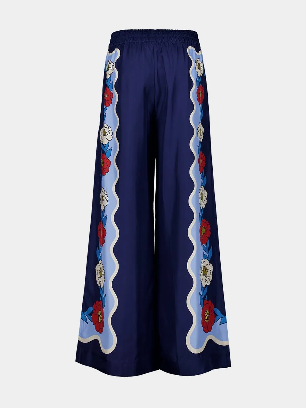 x Orlebar Brown Whitsun Placée Blue Palazzo Pants