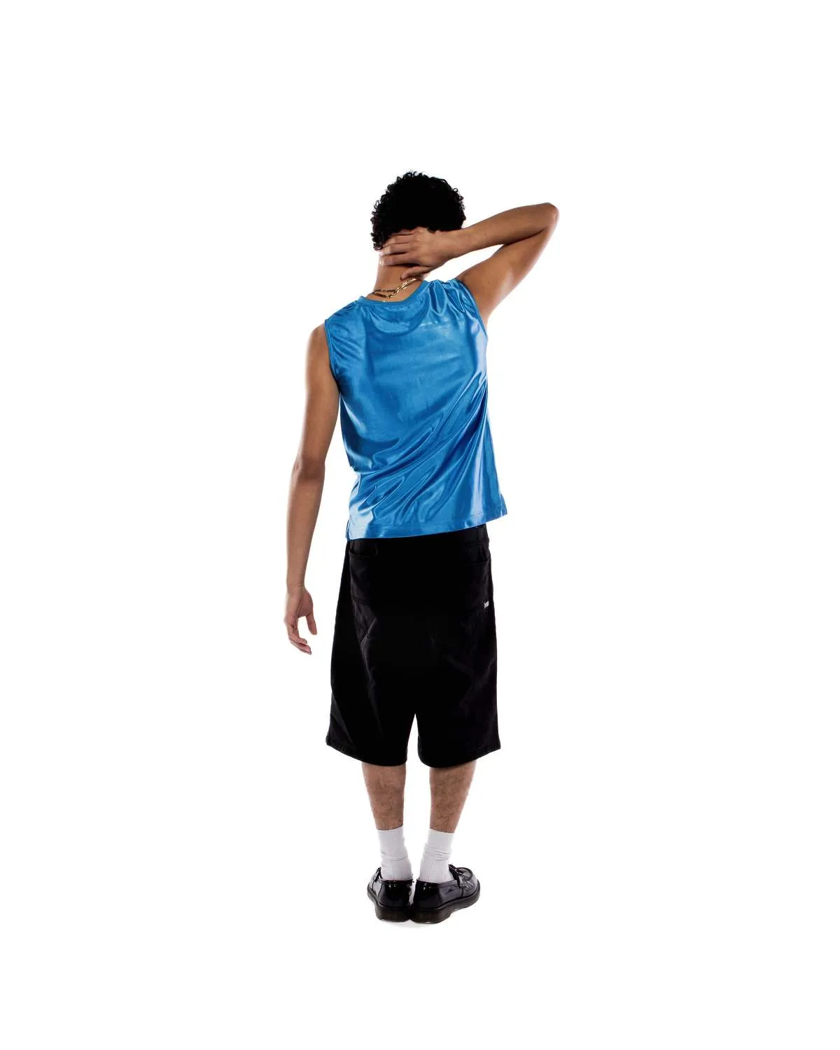 Y2k Shimmery Athletic Tank - Blue