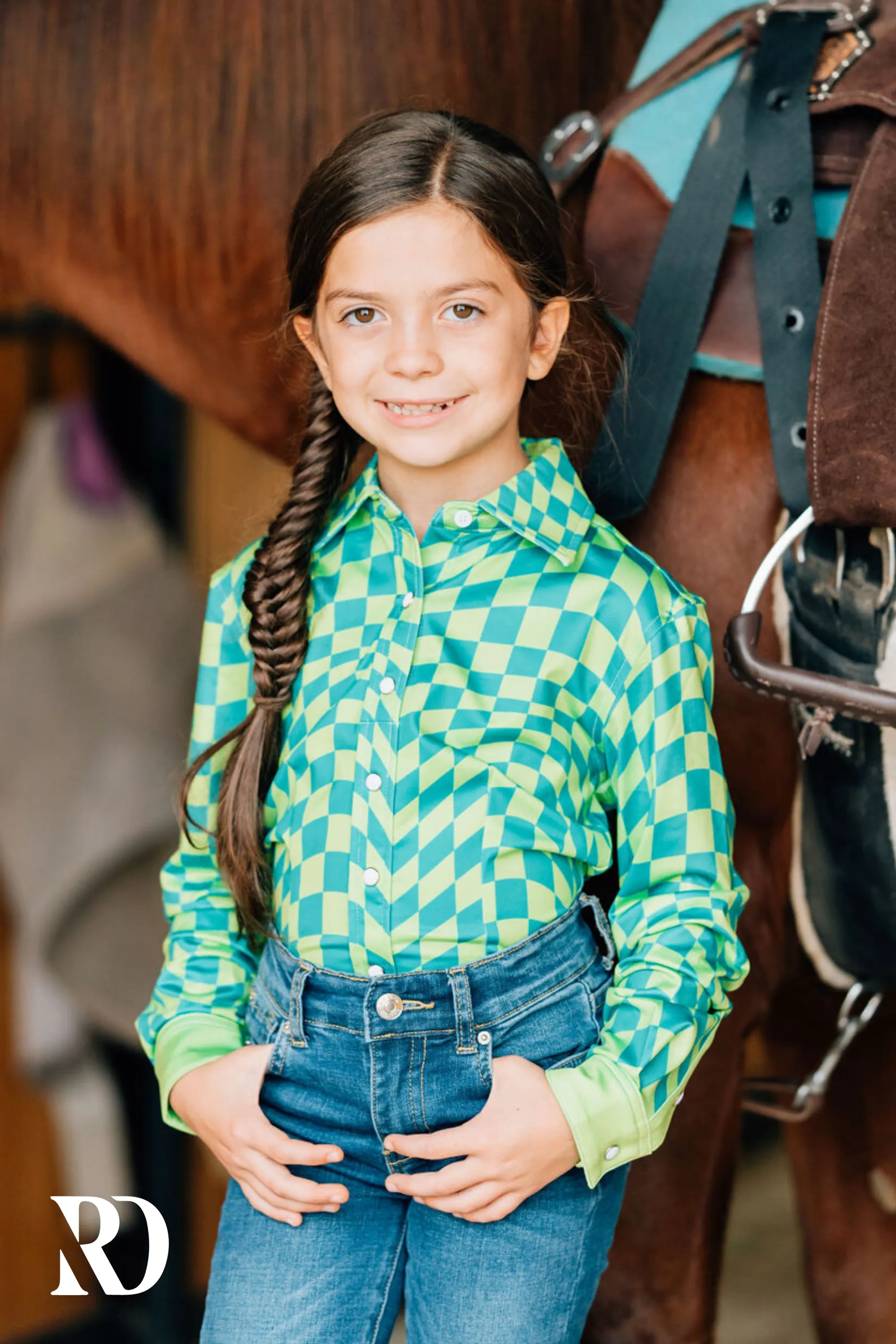 *YOUTH* WAVY PERFORMANCE RODEO SHIRT