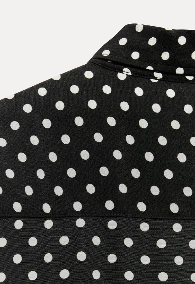 ZARA  |Dots Casual Style Long Sleeves Elegant Style